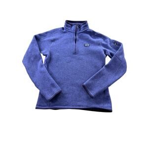 Patagonia Better Sweater 1/4 Zip Fleece Pullover Womens XS Purple Long Sleeve